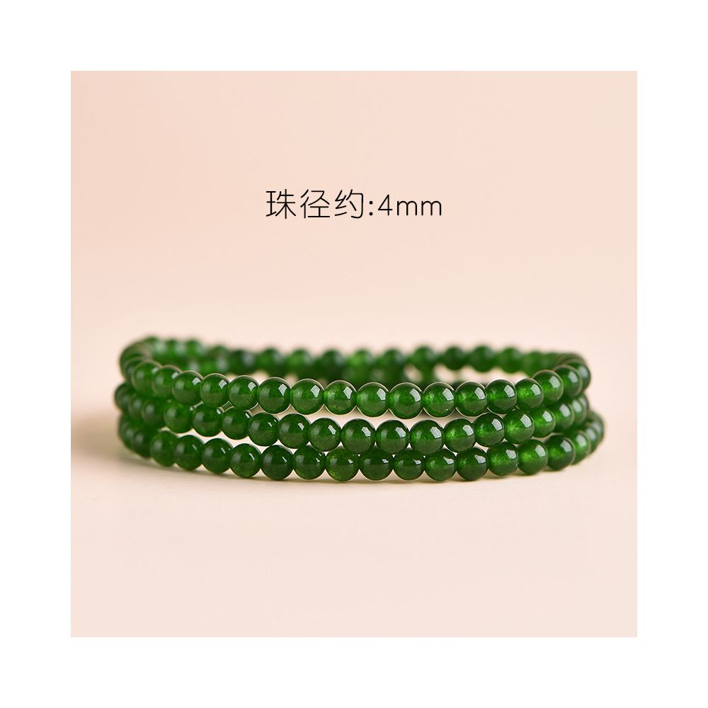 Hotan Jade jasper bracelet 4 6 8mm multi circle millet beads bracelet necklace spinach green Hotan Jade style