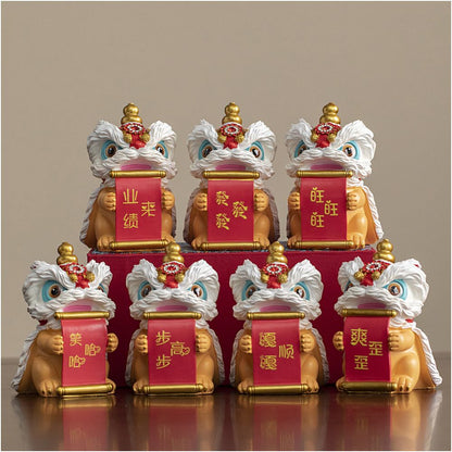 Creative lion dance cultural and creative niche symbolic gift customization gift giving New Year Chinese New Year Spring Festival souvenirs gift return gift image 3