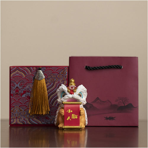 Lion Dance Resin Figurine - Chinese New Year Gift Decoration