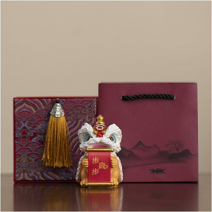 Lion Dance Resin Figurine - Chinese New Year Gift Decoration