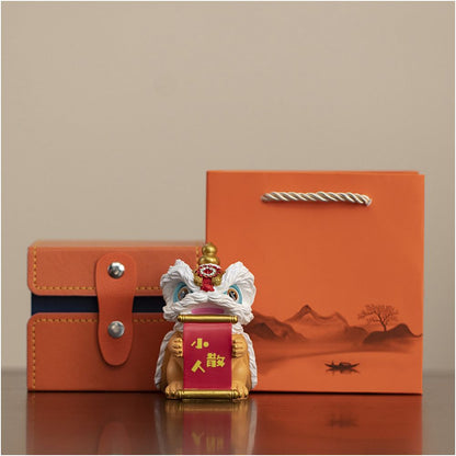 Lion Dance Resin Figurine - Chinese New Year Gift Decoration