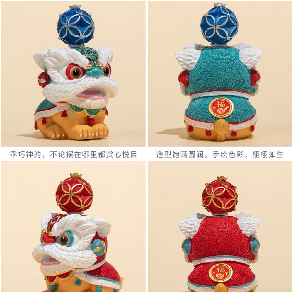Creative Foshan lion dance decorations high end and niche desktop tea tables tea pets decorative crafts gift decorations birthday gifts image 4