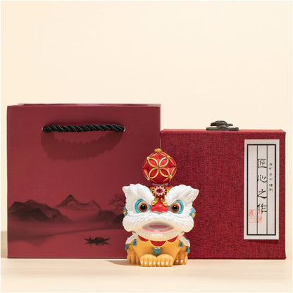 Creative Foshan lion dance decorations high end and niche desktop tea tables tea pets decorative crafts gift decorations birthday gifts