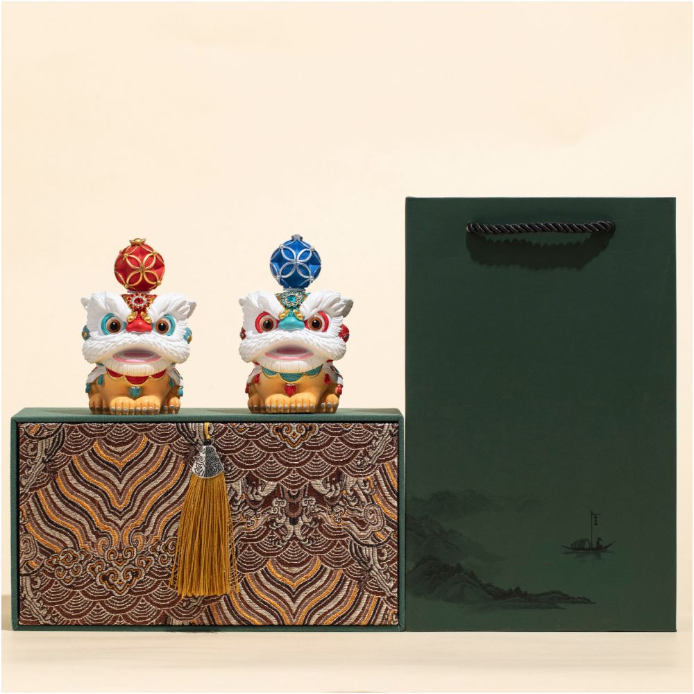 Creative Foshan lion dance decorations high end and niche desktop tea tables tea pets decorative crafts gift decorations birthday gifts