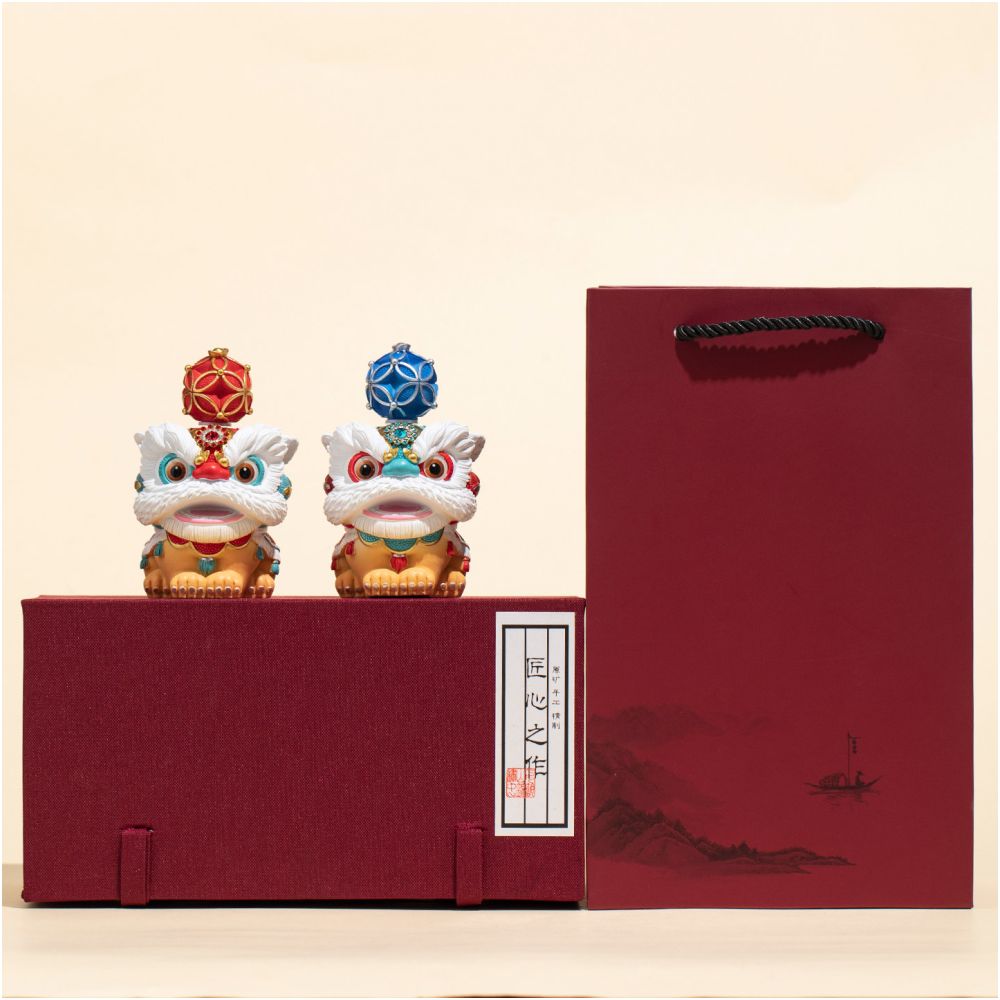 Creative Foshan lion dance decorations high end and niche desktop tea tables tea pets decorative crafts gift decorations birthday gifts