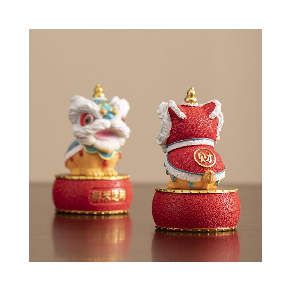 China Chic Foshan Lion Dance Lion Wake up Creative Ornaments Advanced Sense Small group Desktop Tea Table Decoration Craft Gifts Decoration Birthday Gift image 2