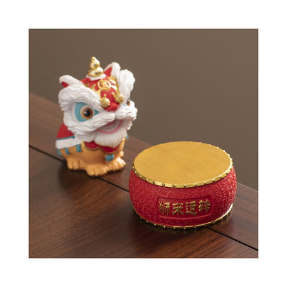 China Chic Foshan Lion Dance Lion Wake up Creative Ornaments Advanced Sense Small group Desktop Tea Table Decoration Craft Gifts Decoration Birthday Gift image 3