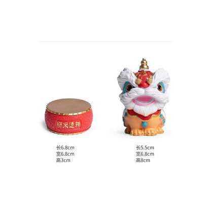 China Chic Foshan Lion Dance Lion Wake up Creative Ornaments Advanced Sense Small group Desktop Tea Table Decoration Craft Gifts Decoration Birthday Gift image 4