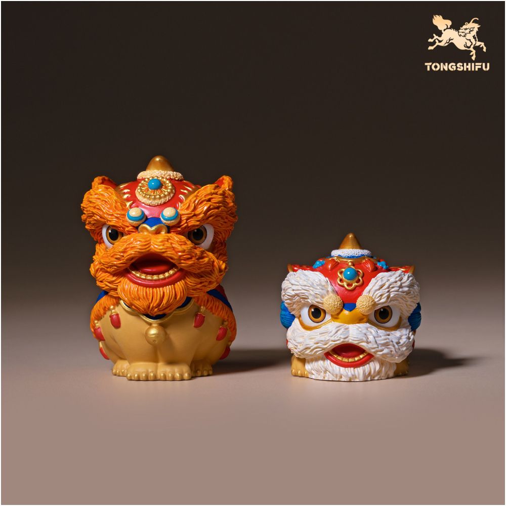 Master Copper s Auspicious Lion Dance Living Room Desktop Copper Lion Ornament Home Decoration New Year s Gift image 3