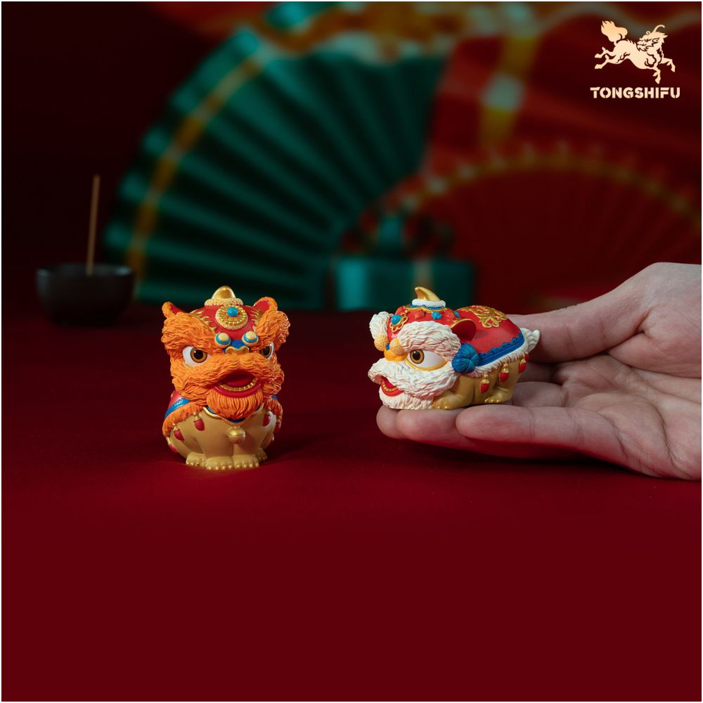Master Copper s Auspicious Lion Dance Living Room Desktop Copper Lion Ornament Home Decoration New Year s Gift image 5