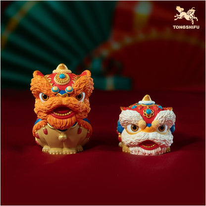 Master Copper s Auspicious Lion Dance Living Room Desktop Copper Lion Ornament Home Decoration New Year s Gift image 0