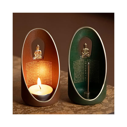Pure brass incense burner Buddha shadow line incense insertion incense burner household indoor heart scripture butter lamp holder Zen ornament sandalwood incense burner image 4