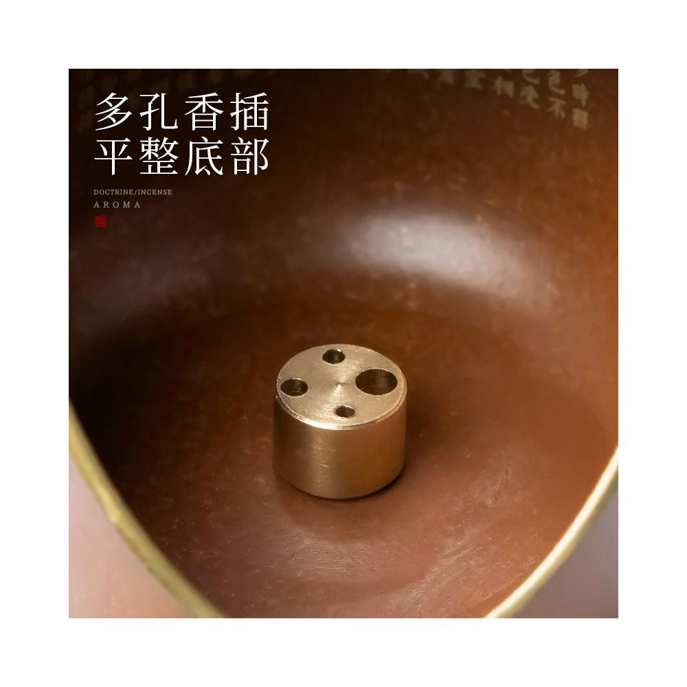 Pure brass incense burner Buddha shadow line incense insertion incense burner household indoor heart scripture butter lamp holder Zen ornament sandalwood incense burner image 5