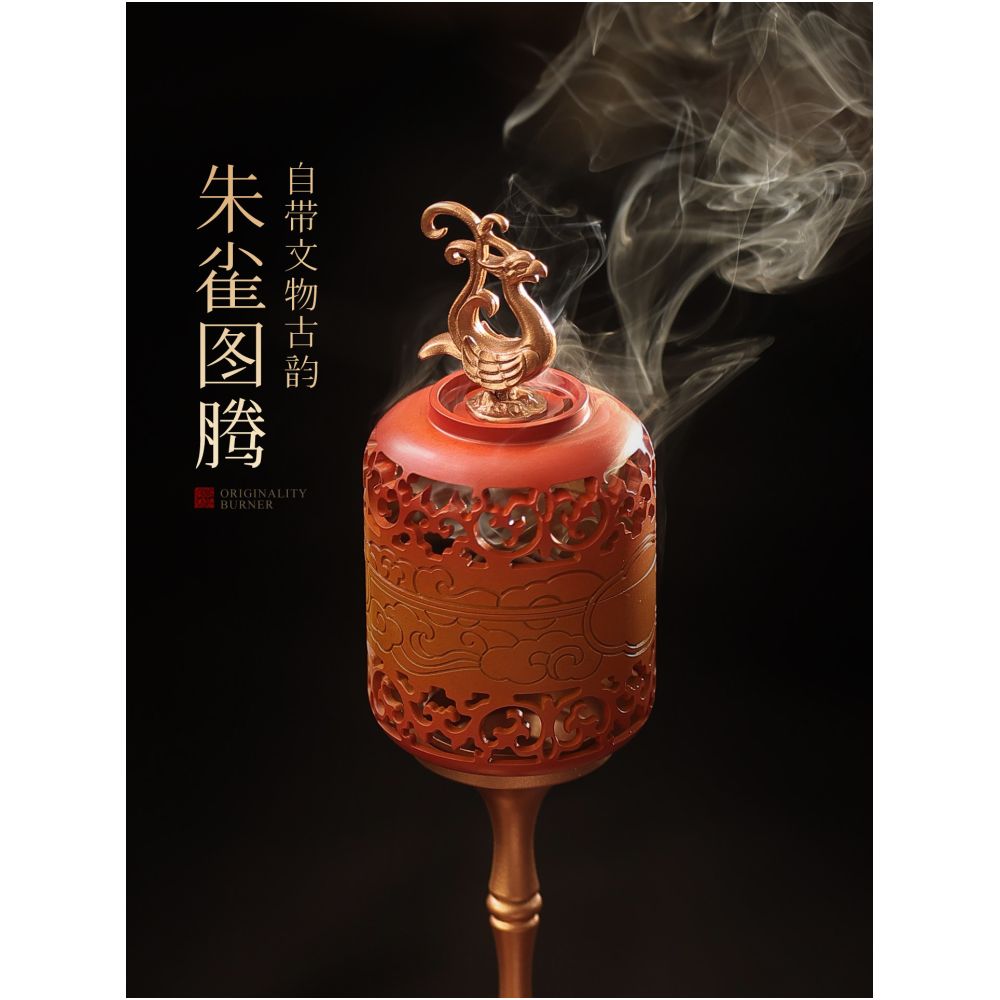 Incense burner pure copper household indoor incense burner sandalwood incense tray Song Dynasty aesthetic palace lantern candlestick incense burner ornament image 2