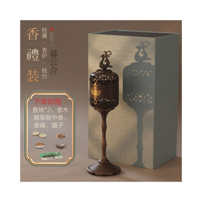 Song Dynasty Aesthetic Palace Lantern Copper Incense Burner Oriental Home Aromatherapy Decor