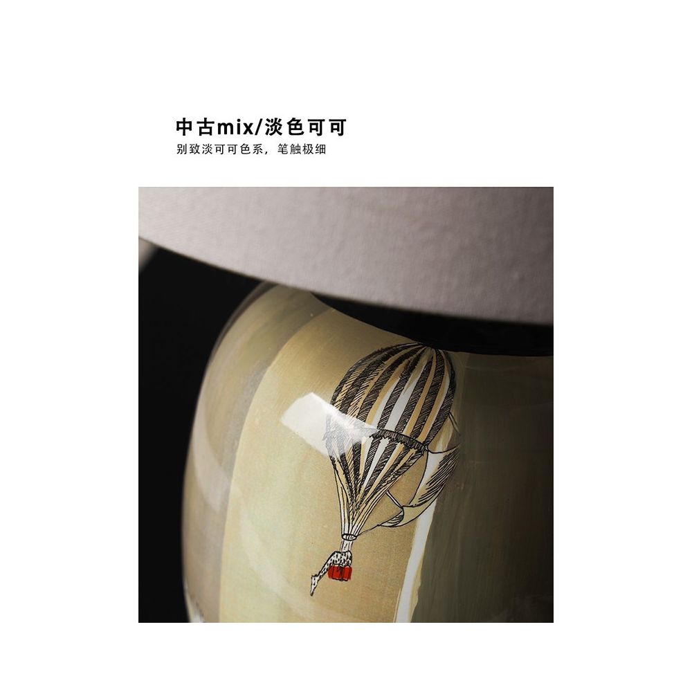 Ruona Italy G cciD é cor foyer lamp desk lamp soft light linen lampshade edge lights bedroom lamp bedside lamp image 4