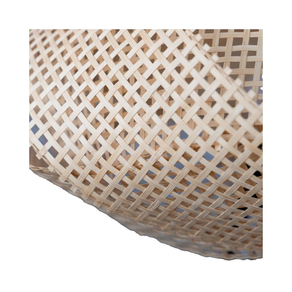 Middle aged bamboo woven floor lamp living room bedroom designer creative homestay model room Wabi Sabi style decorative atmosphere lamp image 5