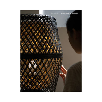 Ruonai Stationery Series Handmade Double Layer Bamboo Floor Lamp Palace Style Accompaniment for Reading and Watching Movies Enhancing Living Room and Bedroom image 2