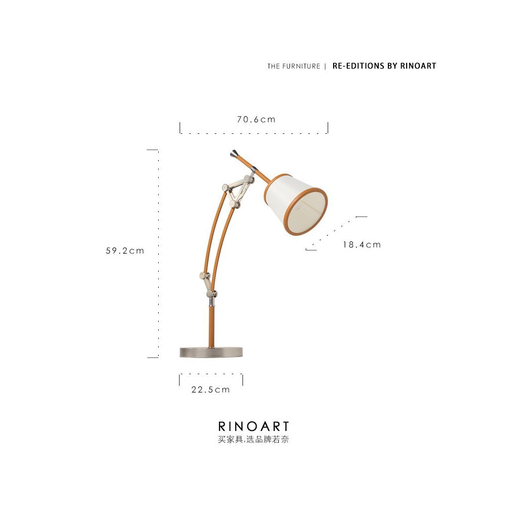 Ruona Furniture upgraded and back in stock H deco golden brown hand stitched leather floor lamp with folding arm