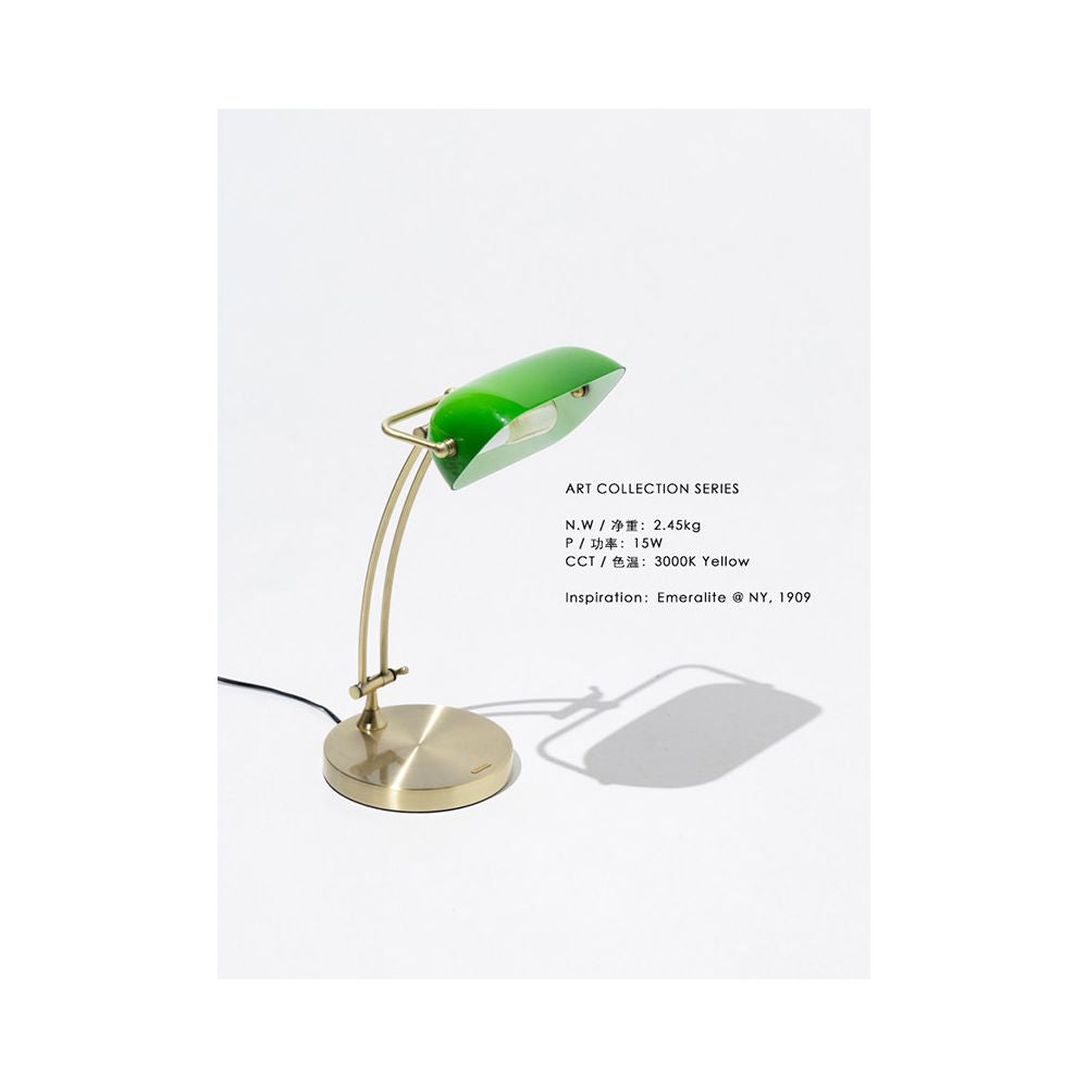 Ruonai Lighting NY 1909s Emeralite Antique Table Lamp Adjustable Study Entrance Bedhead Energy saving image 5