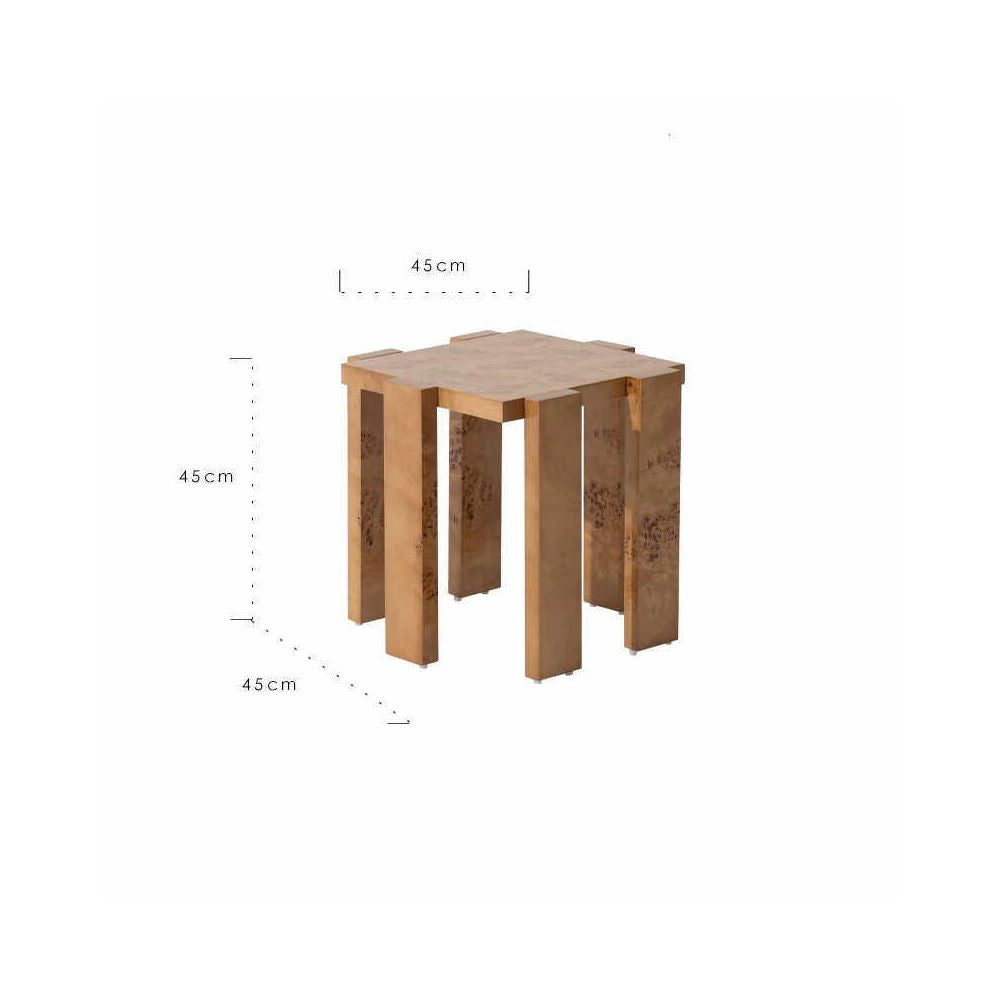 Designer style solid wood chair with imported burl