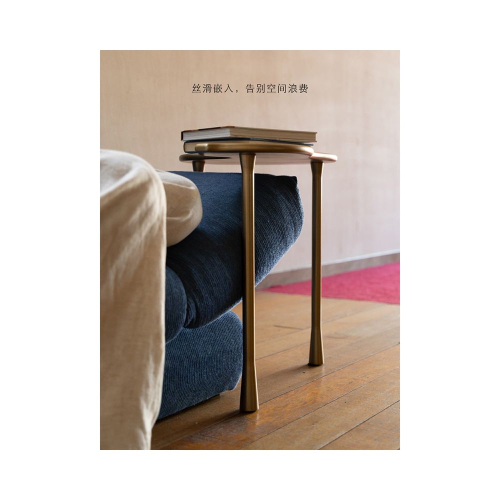 Ruonai Oriental Stationery Exquisite Gourd Lucky Copper Small Coffee Table Sofa Side Table Outdoor Small Tea Table image 3