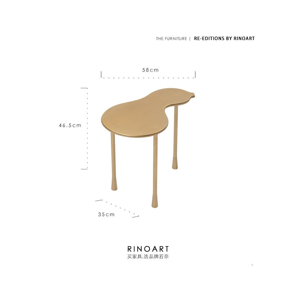 Ruonai Oriental Stationery Exquisite Gourd Lucky Copper Small Coffee Table Sofa Side Table Outdoor Small Tea Table