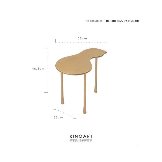Ruonai Oriental Stationery Exquisite Gourd Lucky Copper Small Coffee Table Sofa Side Table Outdoor Small Tea Table