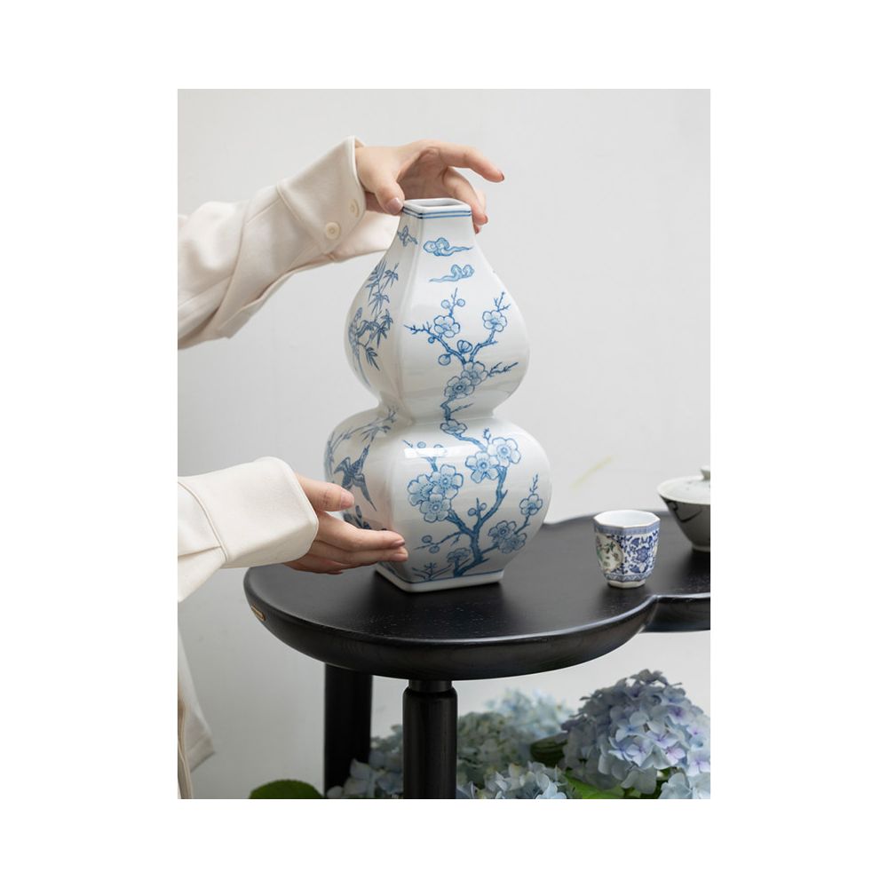 Ruonai Home Grisaille light celadon Hand drawn underglaze color image 3