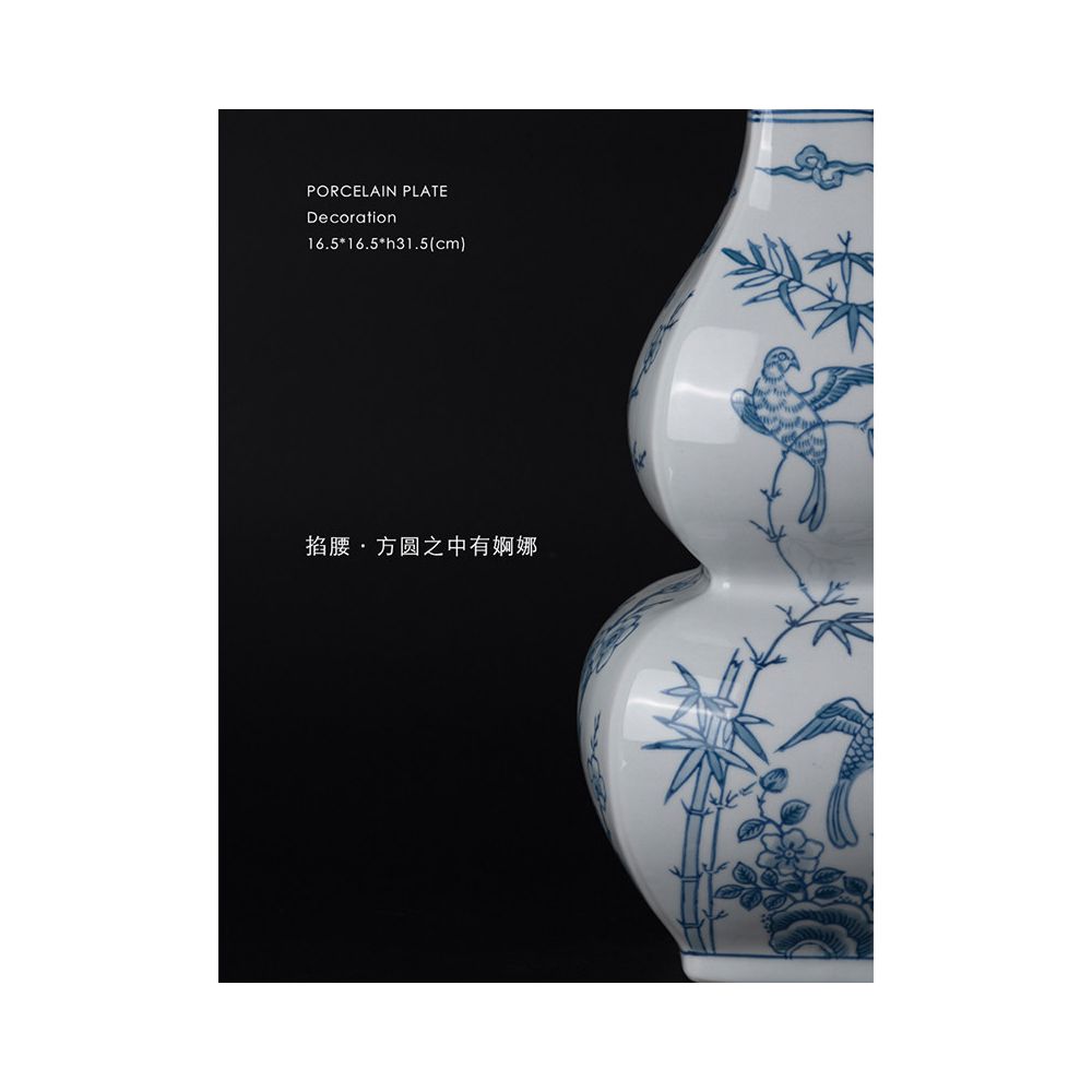 Ruonai Home Grisaille light celadon Hand drawn underglaze color image 5