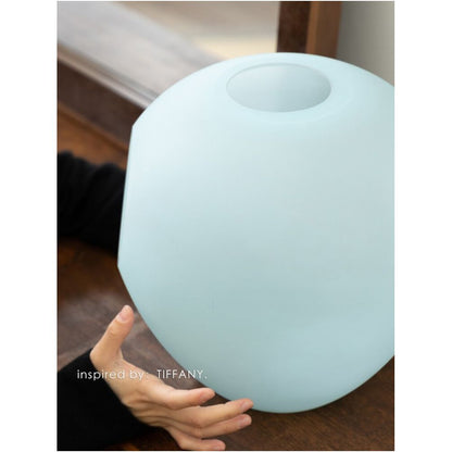 Ruona Furniture Tiff ny Blue frosted glass desk lamp vase dual use ornament for flower arrangement night light image 2
