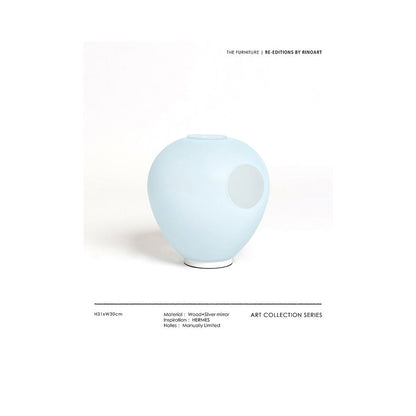 Ruona Furniture Tiff ny Blue frosted glass desk lamp vase dual use ornament for flower arrangement night light image 5