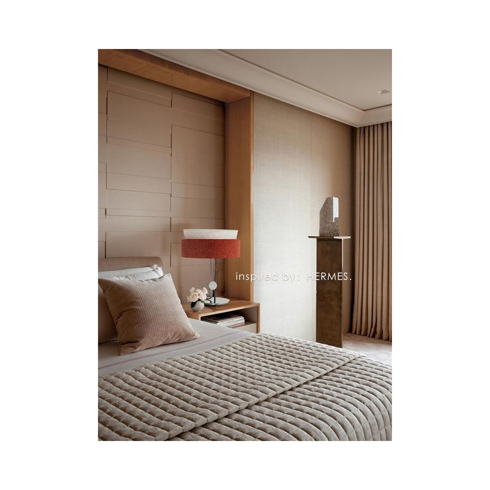 Original by Ruona lighting fixture Herm s Kaise suede orange antique ivory white color blocked living room bedroom desk lamp image 1