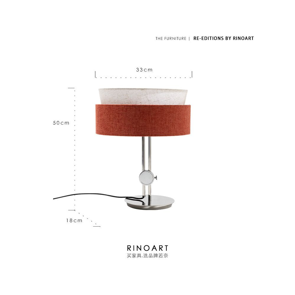 Original by Ruona lighting fixture Herm s Kaise suede orange antique ivory white color blocked living room bedroom desk lamp