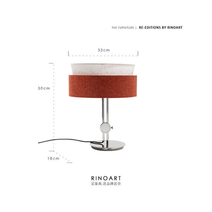 Original by Ruona lighting fixture Herm s Kaise suede orange antique ivory white color blocked living room bedroom desk lamp