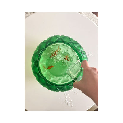 Ruonai Fei Green Treasure Pot Thick Pound Crystal French L lique Series Matte Vase Art Ornament image 5