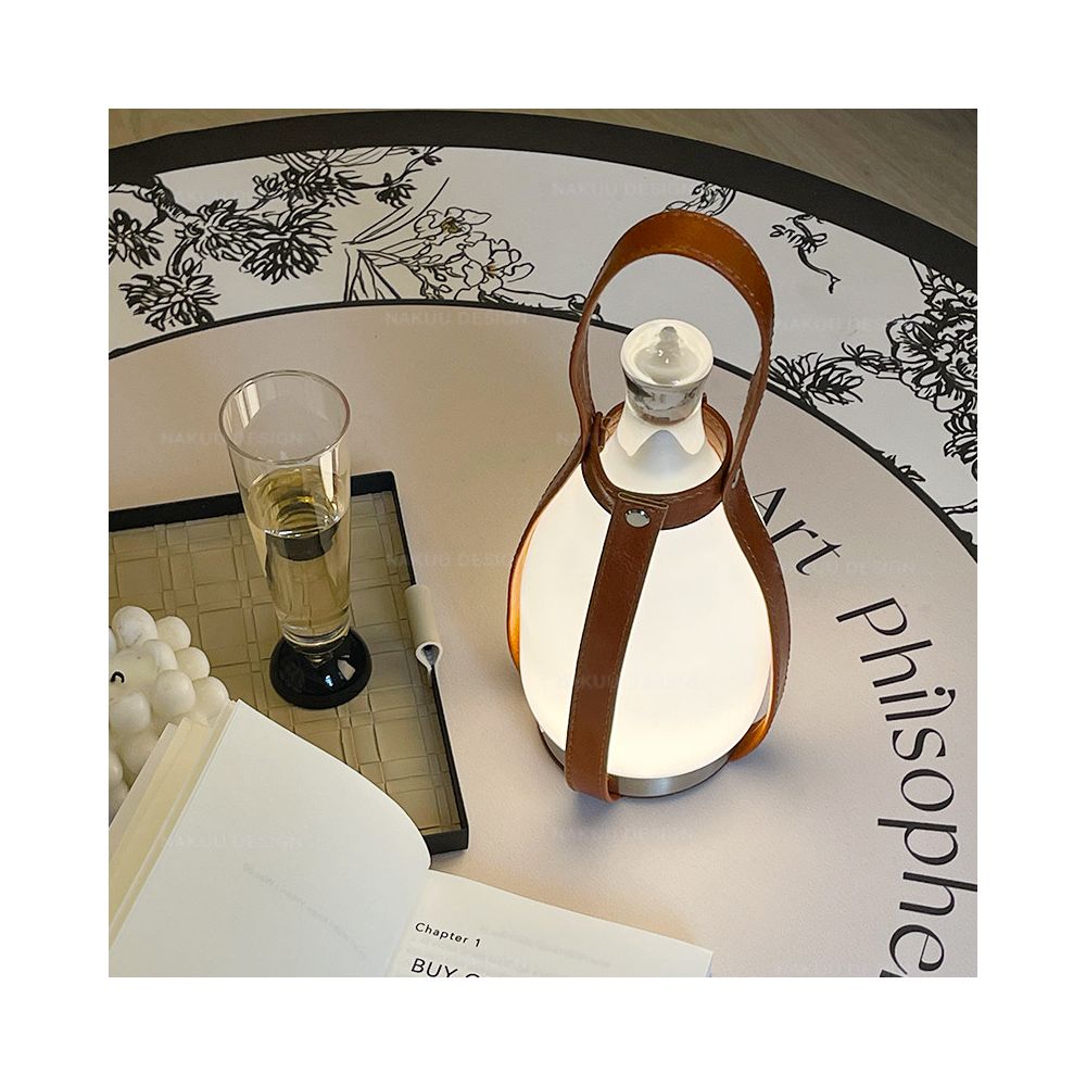 Medieval ins wireless touch grapefruit light dimming bedside lamp retro handheld outdoor camping charging atmosphere desk lamp image 3