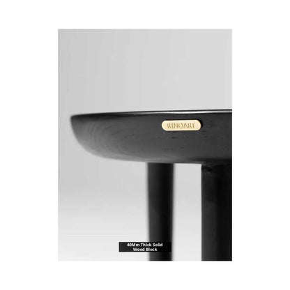 Solid Ash Wood Yuanbao Side Table - Oriental Fulu Collection