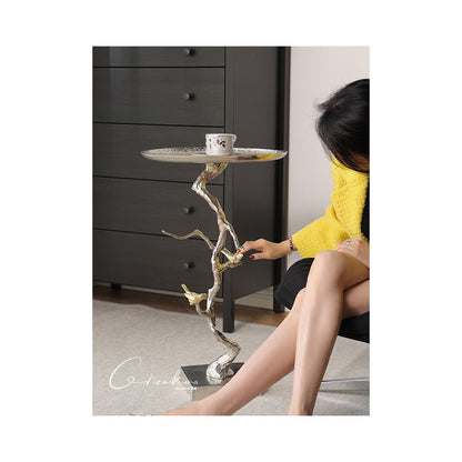 Qikuo Home Furnishings Indian Silver Vine Sofa High End Small Edge Tea Table Corner Tray Edge image 3