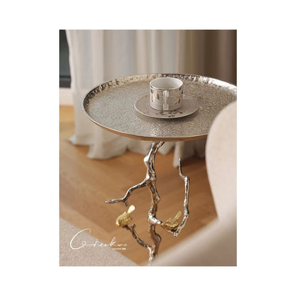 Qikuo Home Furnishings Indian Silver Vine Sofa High End Small Edge Tea Table Corner Tray Edge image 4