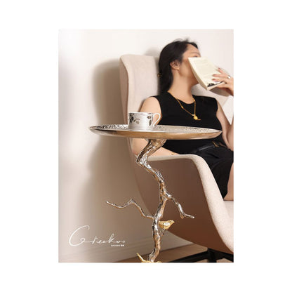 Qikuo Home Furnishings Indian Silver Vine Sofa High End Small Edge Tea Table Corner Tray Edge image 5
