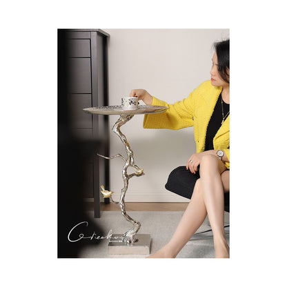 Qikuo Home Furnishings Indian Silver Vine Sofa High End Small Edge Tea Table Corner Tray Edge image 0