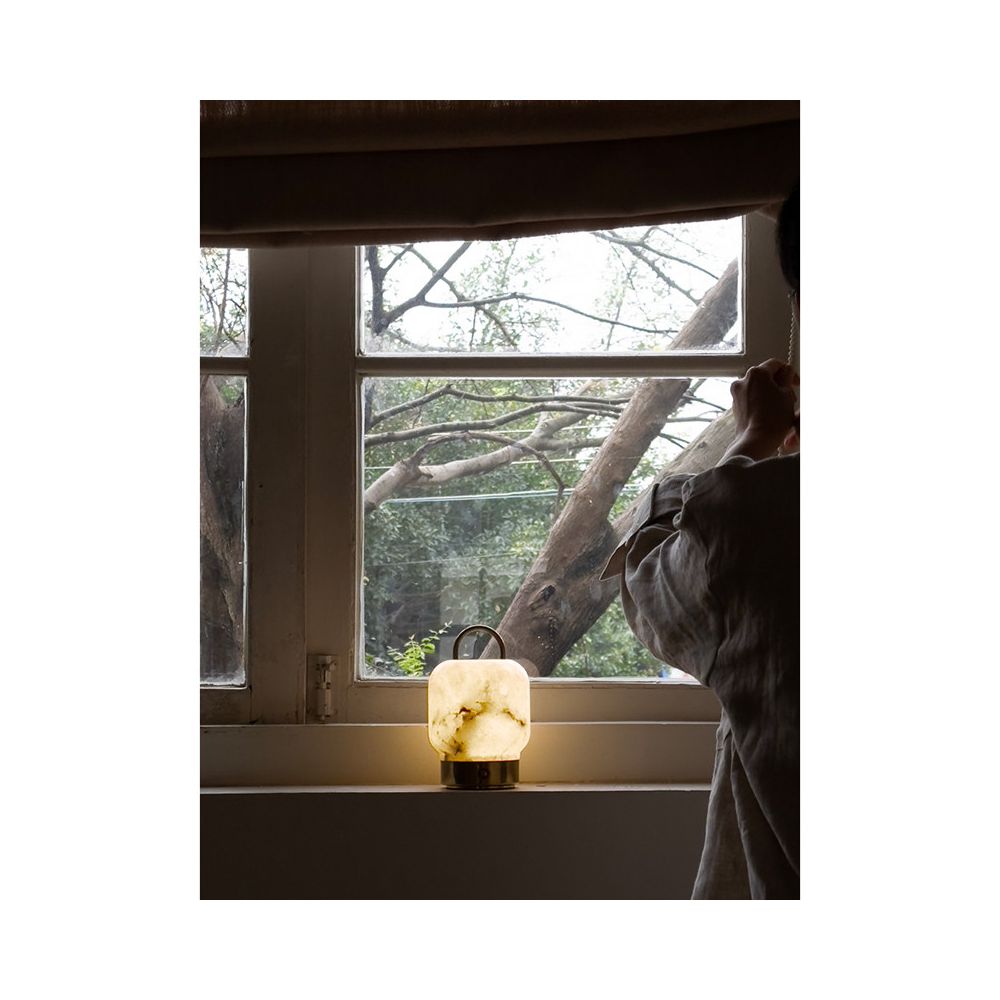 Ruona Spain Natural Cloud Stone Lamp Marble Touch Portable Unlimited Dimming Wireless Bedhead Atmosphere Lamp image 0