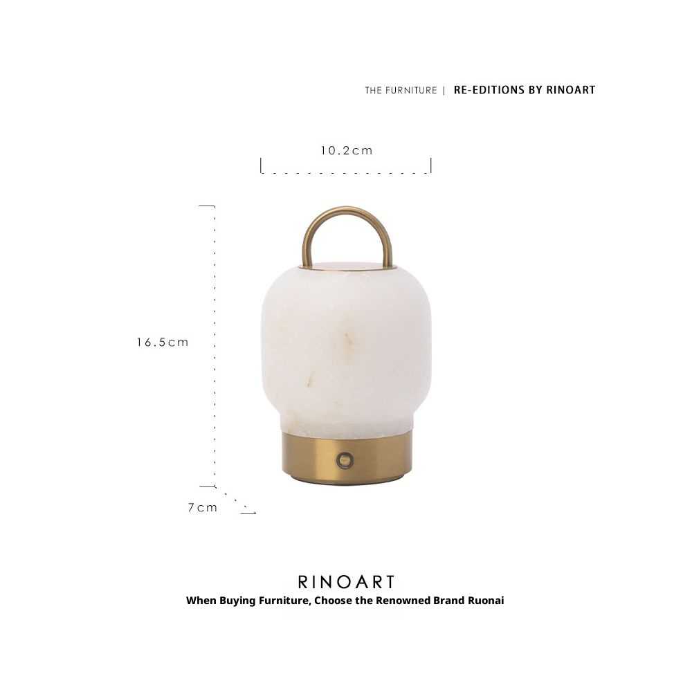 Natural Marble Cloud Stone Lamp - Wireless Touch Dimming
