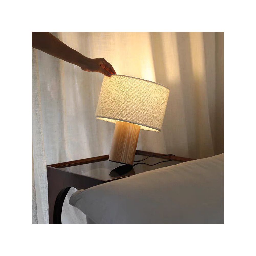 Minimalist design for guest rooms bedroom bedside lamps living room and study table lamps decorative lighting fixtures vintage wabi sabi style natural wood image 2