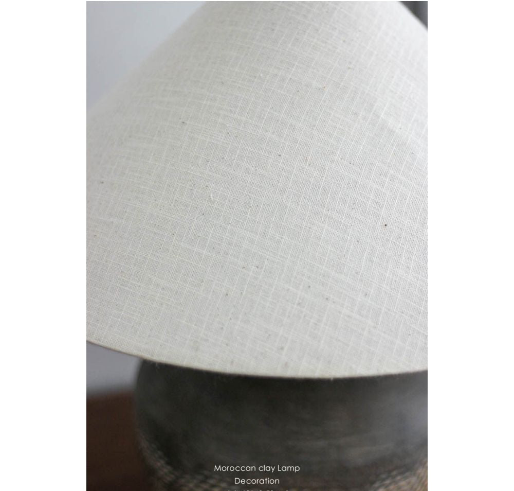 Ruona rhinoceros creation Moroccan natural clay handmade Wabi Sabi style Zen art piece bedside lamp foyer lamp image 4