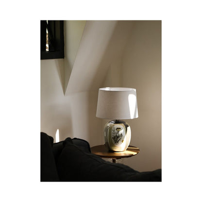 desk lamp soft light linen lampshade edge lights bedroom lamp bedside lamp image 2