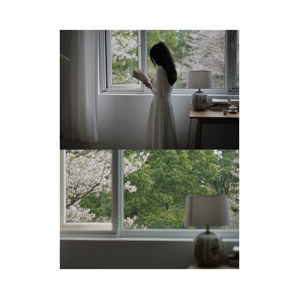 desk lamp soft light linen lampshade edge lights bedroom lamp bedside lamp image 5