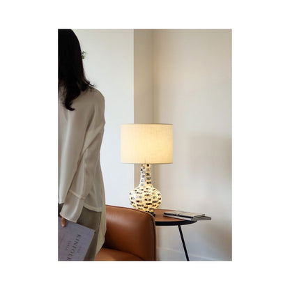 Mermaid Lamp - Handcrafted Natural Mother of Pearl Table Lamp