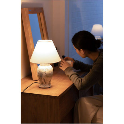 Ruonai Home Stationery Series Oriental Paris Hand drawn Ceramic Parrot Blue Study Room Desk Lamp Atmosphere Ornament image 3